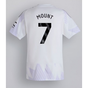 Manchester United Mason Mount #7 Maglia Gara Trasferta Repliche 2025-26 Maniche Corte